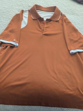 Antigua Orange Polo with White Trim